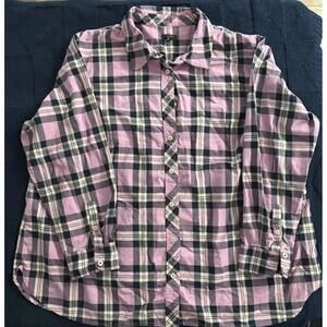 Talbots Lavender/Pink Navy&white Plus Size 3X Button Up